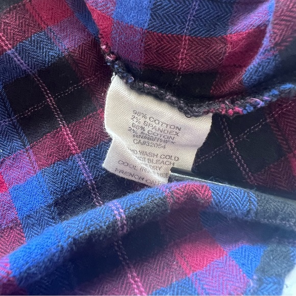 BDG Plaid Button Down Long Sleeve Roll Tab Top Size XS - Picture 5 of 5